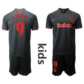 Atletico Madrid #9 F.Torres Away Kid Soccer Club Jersey