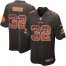 Nike Cleveland Browns #32 Jim Brown Brown Team Color Mens Stitched NFL Limited Strobe Jersey