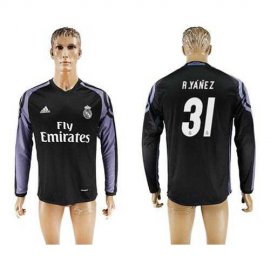 Real Madrid #31 R.Yanez Sec Away Long Sleeves Soccer Club Jersey