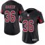 Nike Arizona Cardinals #36 Budda Baker Black Womens Stitched NFL Limited Rush Jersey