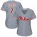 Philadelphia Phillies #7 Maikel Franco Grey Road Womens Stitched MLB Jersey