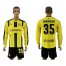 Dortmund #35 Bandowski Home Long Sleeves Soccer Club Jersey