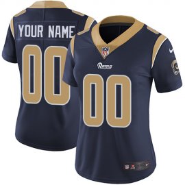 Nike Los Angeles Rams Customized Navy Blue Team Color Stitched Vapor Untouchable Limited Womens NFL Jersey