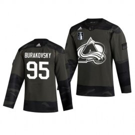 Adidas Colorado Avalanche #95 Andre Burakovsky Adidas 2022 Stanley Cup Final Patch Veterans Day Mens Authentic Practice NHL Jersey Camo Mens