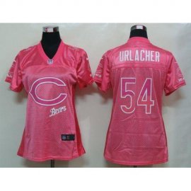 Nike Chicago Bears #54 Brian Urlacher Pink Womens Fem Fan NFL Game Jersey