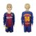 Barcelona #14 Mascherano Home Long Sleeves Kid Soccer Club Jersey