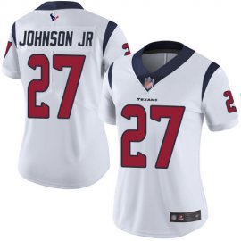 Nike Houston Texans #27 Duke Johnson Jr White Womens Stitched NFL Vapor Untouchable Limited Jersey