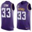 Nike Minnesota Vikings #33 Dalvin Cook Purple Team Color Mens Stitched NFL Limited Tank Top Jersey