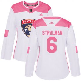 Adidas Florida Panthers #6 Anton Stralman White/Pink Authentic Fashion Womens Stitched NHL Jersey