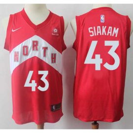 Mens Nike Toronto Raptors #43 Pascal Siakam Red Basketball Swingman Earned Edition Jersey