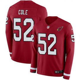 Nike Arizona Cardinals #52 Mason Cole Red Team Color Mens Stitched NFL Limited Therma Long Sleeve Jersey