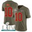Nike Kansas City Chiefs #10 Tyreek Hill Olive Super Bowl LIV 2020 Youth Stitched NFL Limited 2017 Salute To Service Jersey