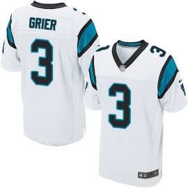 Nike Carolina Panthers #3 Will Grier White Mens Stitched NFL New Elite Jersey