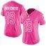Nike Pittsburgh Steelers #19 JuJu Smith-Schuster Pink Womens Stitched NFL Limited Rush Fashion Jersey