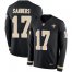 Nike New Orleans Saints #17 Emmanuel Sanders Black Team Color Youth Stitched NFL Limited Therma Long Sleeve Jersey