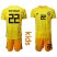 Germany #22 Ter Stegen Yellow Goalkeeper Kid Soccer Country Jersey