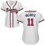 Atlanta Braves #11 Ender Inciarte White Home Womens Stitched MLB Jersey