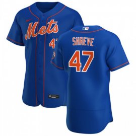 New York Mets #47 Chasen Shreve Mens Nike Royal Alternate 2020 Authentic Player MLB Jersey
