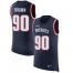 Nike New England Patriots #90 Malcom Brown Navy Blue Team Color Mens Stitched NFL Limited Rush Tank Top Jersey