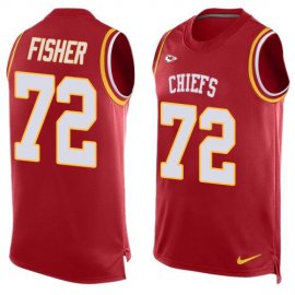 Nike Kansas City Chiefs #72 Eric Fisher Red Team Color Mens Stitched NFL Limited Tank Top Jersey