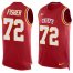Nike Kansas City Chiefs #72 Eric Fisher Red Team Color Mens Stitched NFL Limited Tank Top Jersey