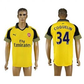 Arsenal #34 Coquelin Away Soccer Club Jersey