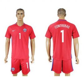 Chile #1 Contreras Home Soccer Country Jersey