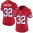 Nike Buffalo Bills #32 O. J. Simpson Red Womens Stitched NFL Limited Rush Jersey