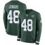 Nike New York Jets #48 Jordan Jenkins Green Team Color Mens Stitched NFL Limited Therma Long Sleeve Jersey