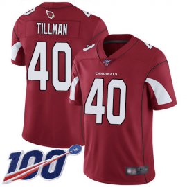 Nike Arizona Cardinals #40 Pat Tillman Red Team Color Mens Stitched NFL 100th Season Vapor Limited Jersey