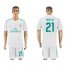 Real Madrid #21 Morata White Home Soccer Club Jersey
