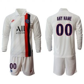 Paris Saint-Germain Personalized Away Long Sleeves Soccer Club Jersey