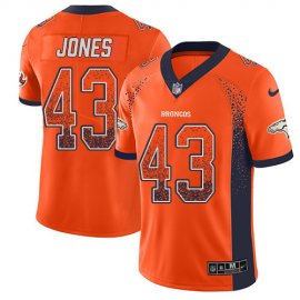Nike Denver Broncos #43 Joe Jones Orange Team Color Mens Stitched NFL Limited Rush Drift Fashion Jersey
