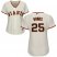 San Francisco Giants #25 Barry Bonds Cream Home Womens Stitched MLB Jersey