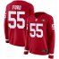 Nike San Francisco 49ers #55 Dee Ford Red Team Color Womens Stitched NFL Limited Therma Long Sleeve Jersey