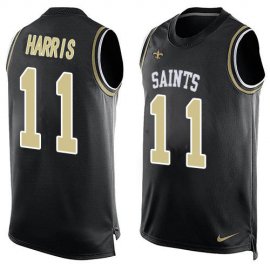 Nike New Orleans Saints #11 Deonte Harris Black Team Color Mens Stitched NFL Limited Tank Top Jersey