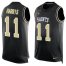 Nike New Orleans Saints #11 Deonte Harris Black Team Color Mens Stitched NFL Limited Tank Top Jersey