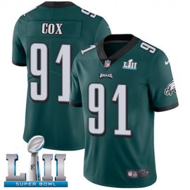 Nike Philadelphia Eagles #91 Fletcher Cox Midnight Green Team Color Super Bowl LII Mens Stitched NFL Vapor Untouchable Limited Jersey