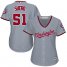 Washington Nationals #51 Wander Suero Grey Road Womens Stitched MLB Jersey