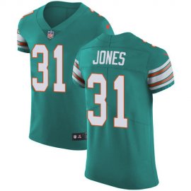 Nike Miami Dolphins #31 Byron Jones Aqua Green Alternate Mens Stitched NFL New Elite Jersey