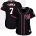 Washington Nationals #7 Trea Turner Navy Blue Alternate Womens Stitched MLB Jersey