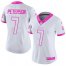 Nike Minnesota Vikings #7 Patrick Peterson White/Pink Womens Stitched NFL Limited Rush Fashion Jersey