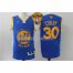 Mens Golden State Warriors #30 Stephen Curry Royal Blue stitched 2016 The Finals Record-Breaking Season 73 Wins Swingman NBA Jersey