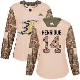 Adidas Anaheim Ducks #14 Adam Henrique Camo Authentic 2017 Veterans Day Womens Stitched NHL Jersey