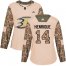 Adidas Anaheim Ducks #14 Adam Henrique Camo Authentic 2017 Veterans Day Womens Stitched NHL Jersey