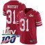 Nike San Francisco 49ers #31 Raheem Mostert Red Super Bowl LIV 2020 Team Color Mens Stitched NFL 100th Season Vapor Untouchable Limited Jersey