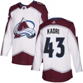 Adidas Colorado Avalanche #43 Nazem Kadri White Road Authentic Stitched NHL Jersey