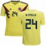 Colombia #24 W.Tesillo Home Kid Soccer Country Jersey