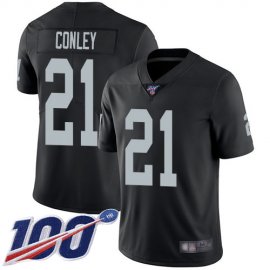 Nike Las Vegas Raiders #21 Gareon Conley Black Team Color Mens Stitched NFL 100th Season Vapor Limited Jersey