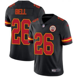 Nike Kansas City Chiefs #26 LeVeon Bell Black Youth Stitched NFL Limited Rush Jersey